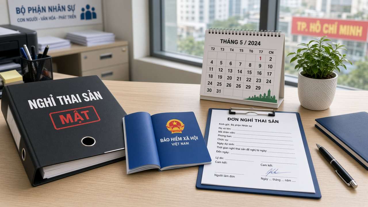 Hồ sơ nghỉ thai sản: chế độ BHXH, giữ chỗ làm — không ‘tự thỏa thuận trừ lương’.